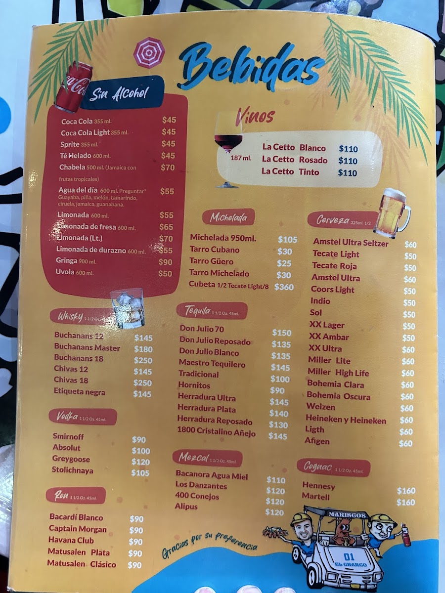 Mariscos El Charco Menu - Image 1