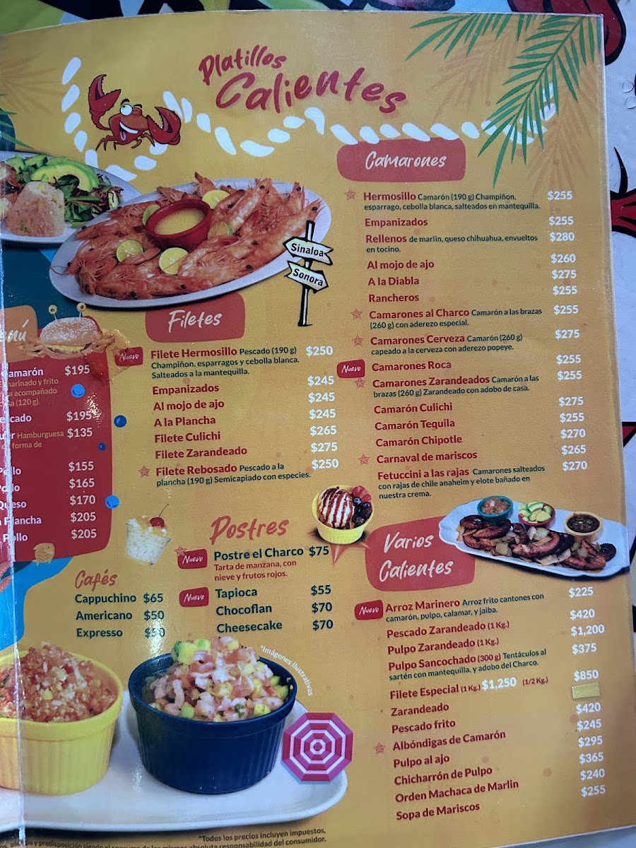 Mariscos El Charco Menu - Image 3